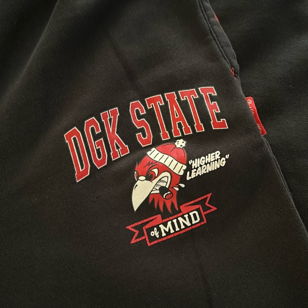 DGK black and red sweatpants- used- large